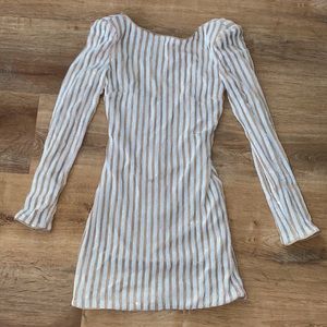 Worn once Forever 21 mini long sleeve padded shoulder dress